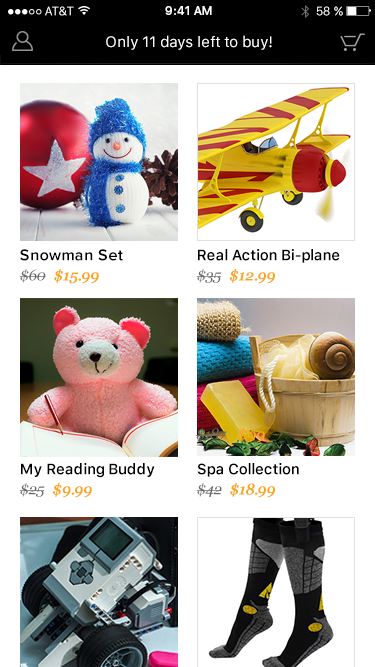 Catalog grid view