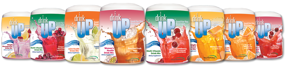 Full DrinkUP product line, nine flavors