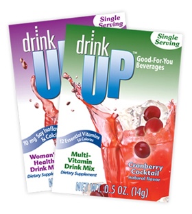 DrinkUP canister and single-serve sachet packaging