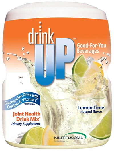 DrinkUP Lemon Lime Joint Health Drink Mix canister