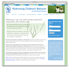 Redirecting Children's Behavior of the South Shore homepage