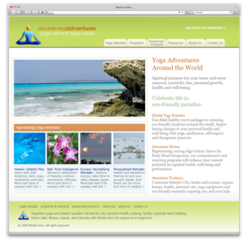 Awareness Adventures homepage