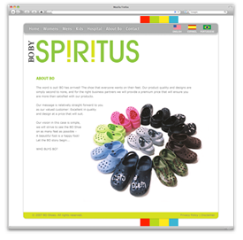 Bo Shoes homepage