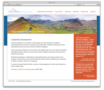 Choicepoint Consulting homepage