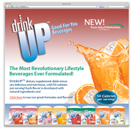 DrinkUP Beverages homepage