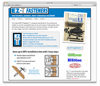 EZ-T Fasteners homepage
