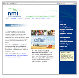Natural Marketing Institute homepage
