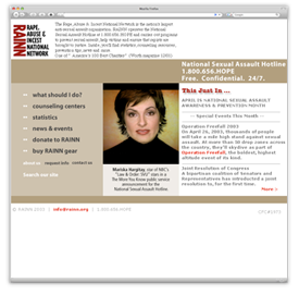 RAINN homepage