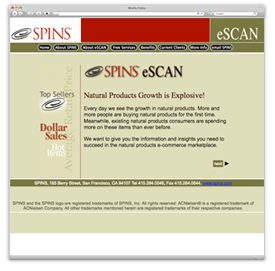SPINS homepage