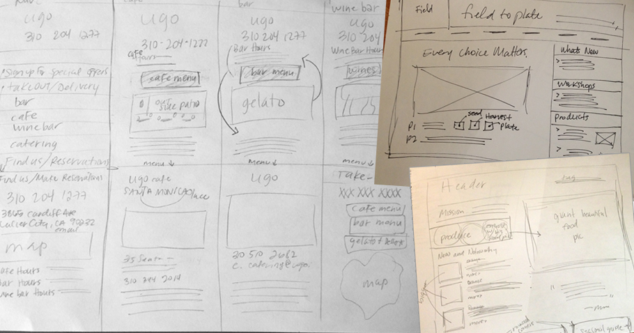 mobile app design sketches